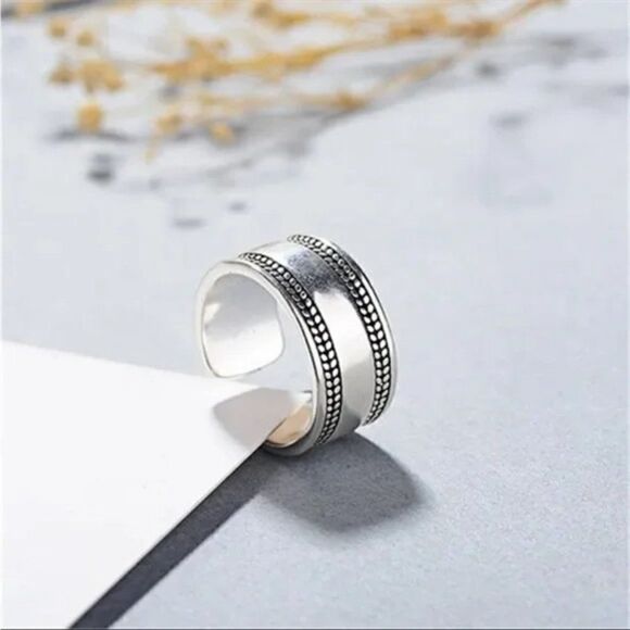 ⭐️ Retro 925 Sterling Silver Band Ring - Picture 9 of 11